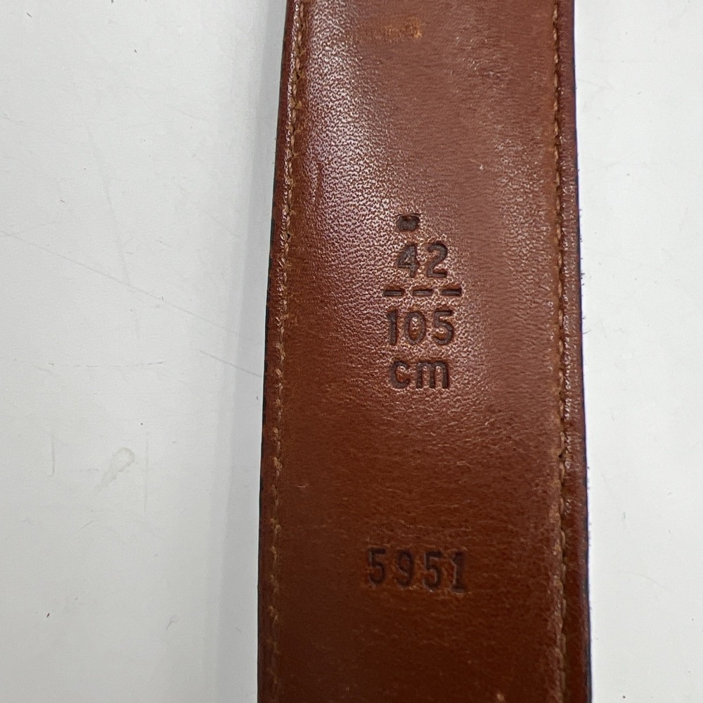 Coach Men 42 Leather Belt Black Silver Vintage USA Handcrafted Burnished Cowhide - Picture 6 of 9